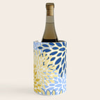 Modern, Floral Prints, Summer, Yellow and Blue Wine Chiller Gallery Image 1