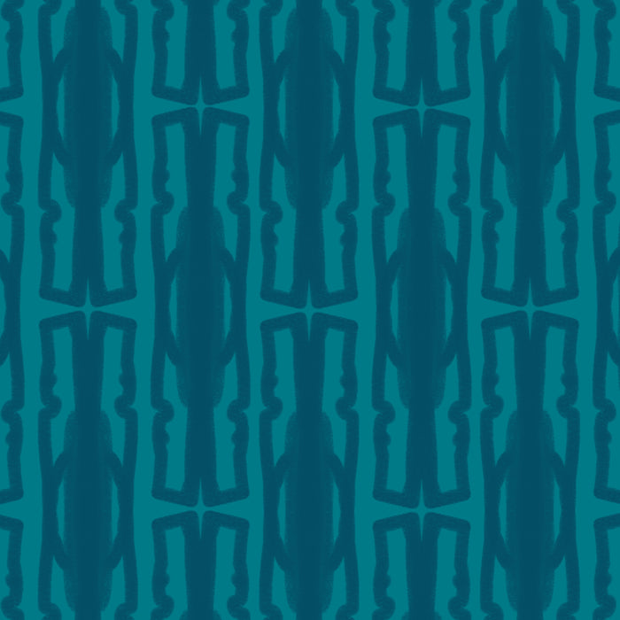 Organic Geometrics Pattern in Moroccan Blue Teal Tones Coffee Mug Gallery Image 2