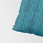 Organic Geometrics Pattern in Moroccan Blue Teal Tones Pillow Sham Gallery Image 4