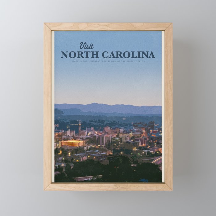 Visit North Carolina Mini Art Print Gallery Image 1