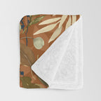 Autumn leafy wild forest B Throw Blanket Gallery Image 3