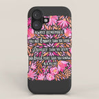 Always Remember - Pink & Charcoal Palette iPhone Case Gallery Image 1