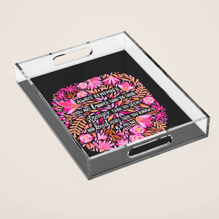 Always Remember - Pink & Charcoal Palette Acrylic Tray Gallery Image 1