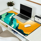 Retro Mountain Sunset Desk Mat Gallery Image 2