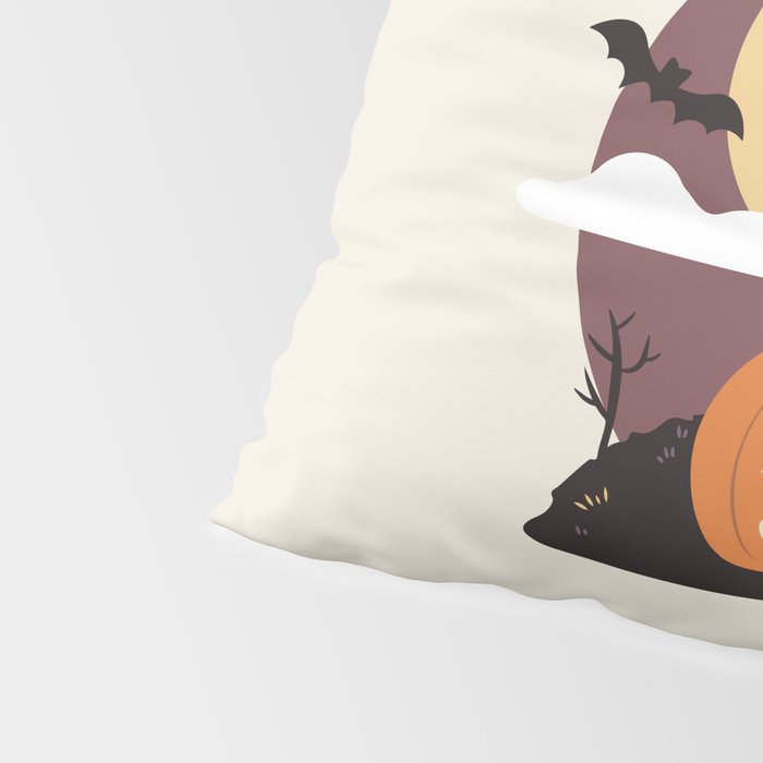 Spooky Cat on a Pumpkin Pillow Sham Gallery Image 4