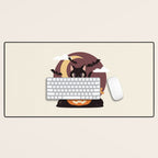 Spooky Cat on a Pumpkin Desk Mat Gallery Image 1