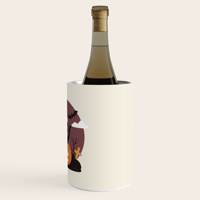 Spooky Cat on a Pumpkin Wine Chiller Gallery Image 3