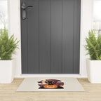 Spooky Cat on a Pumpkin Welcome Mat Gallery Image 3