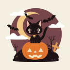 Spooky Cat on a Pumpkin Coffee Mug Gallery Image 2