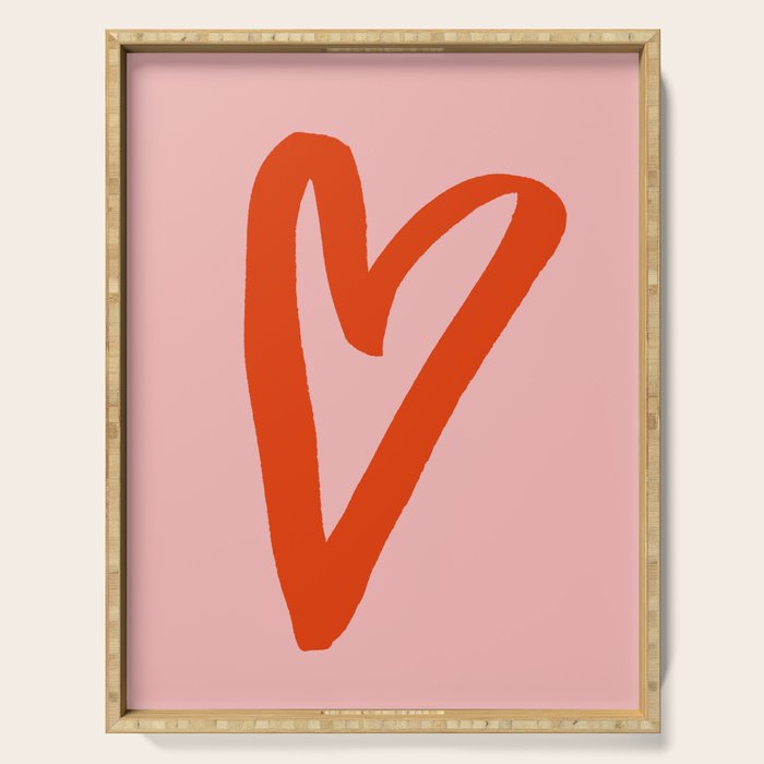 Heart Doodle Big 1 Serving Tray Gallery Image 1