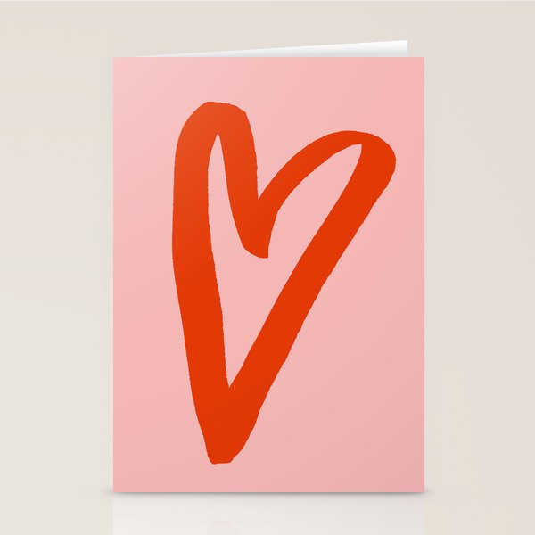 Heart Doodle Big 1 Stationery Card Gallery Image 1