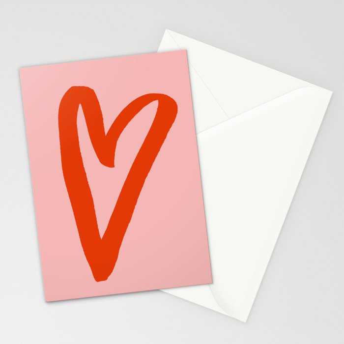 Heart Doodle Big 1 Stationery Card Gallery Image 2