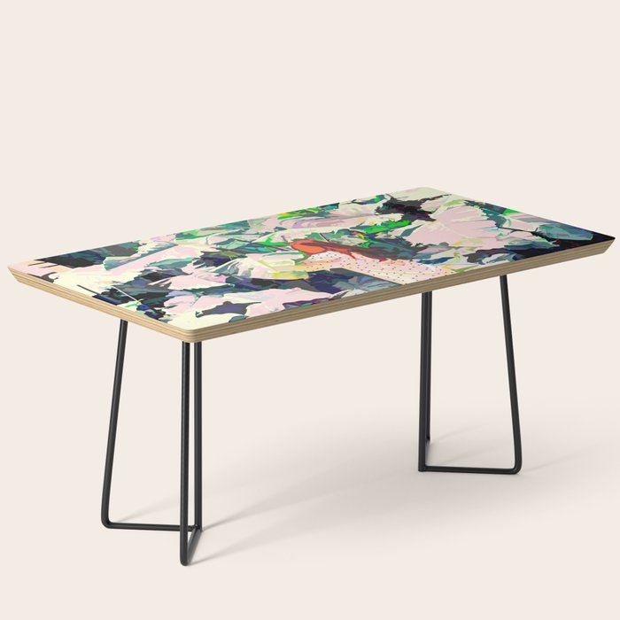 Live Quietly In a Corner Of Nature, Modern Bohemian Woman Jungle Forest Eclectic Painting Coffee Table Gallery Image 1
