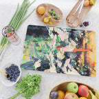 Live Quietly In a Corner Of Nature, Modern Bohemian Woman Jungle Forest Eclectic Painting Cutting Board Gallery Image 2