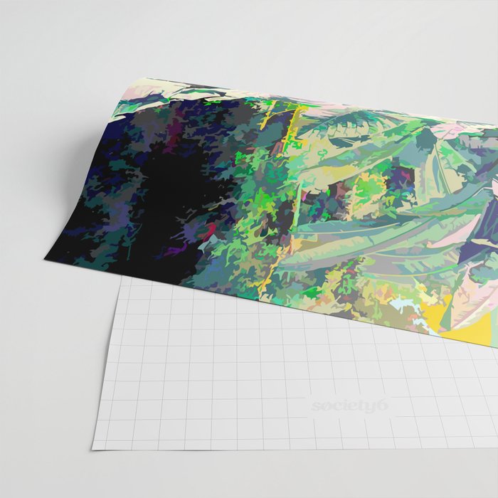 Live Quietly In a Corner Of Nature, Modern Bohemian Woman Jungle Forest Eclectic Painting Wrapping Paper Gallery Image 2