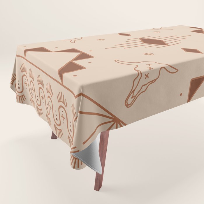 Lost Desert Tile - Adobe Tablecloth Gallery Image 1