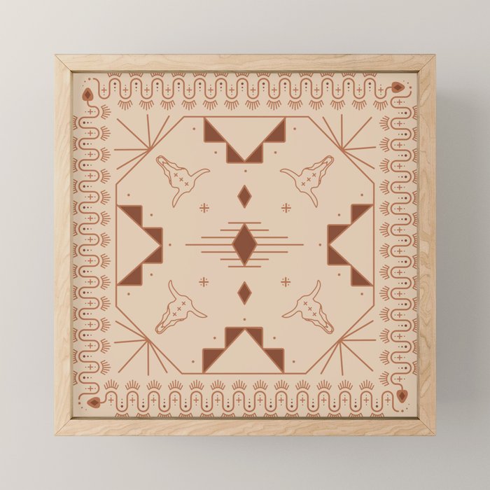 Lost Desert Tile - Adobe Mini Art Print Gallery Image 1