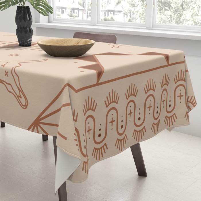Lost Desert Tile - Adobe Tablecloth Gallery Image 3