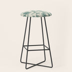 Teal Alien Abduction Toile De Jouy Pattern Stool Gallery Image 1