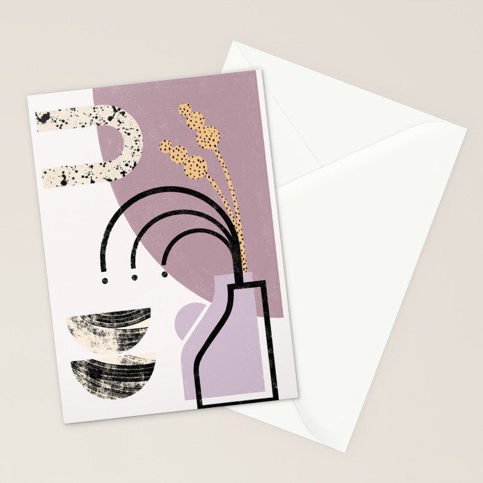 Lilac Vase Stationery Card Gallery Image 2