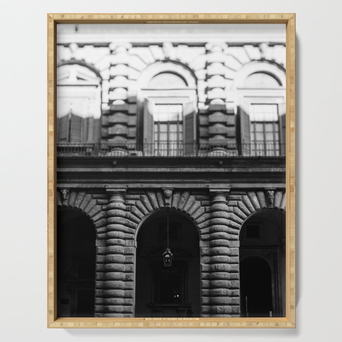Florence Arches in B+W  |  Travel Photography Serving Tray Gallery Image 1