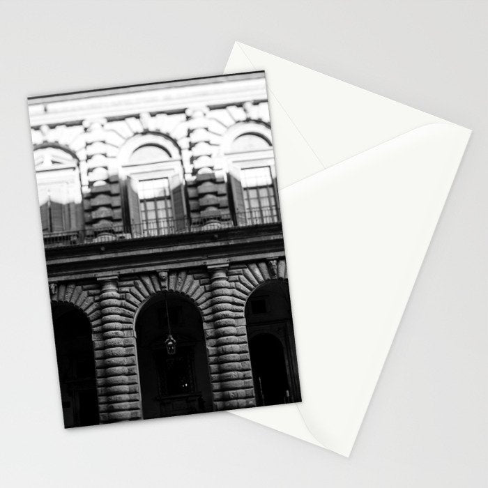 Florence Arches in B+W  |  Travel Photography Stationery Card Gallery Image 2
