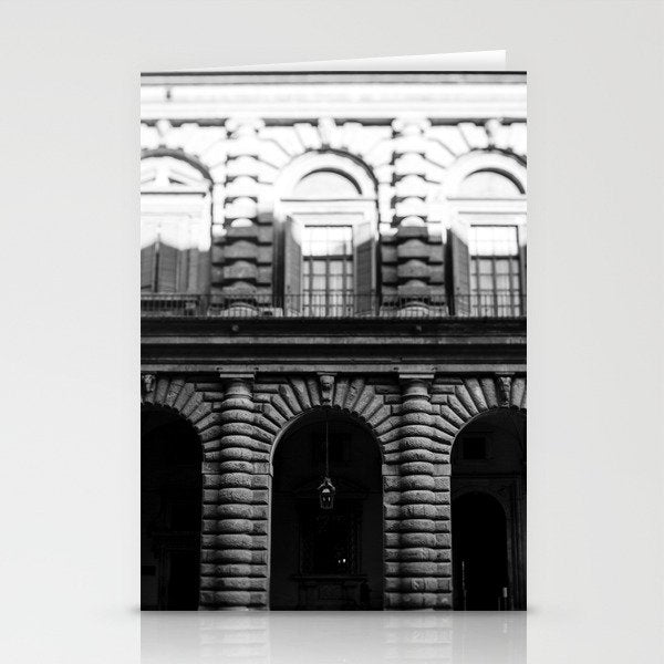 Florence Arches in B+W  |  Travel Photography Stationery Card Gallery Image 1