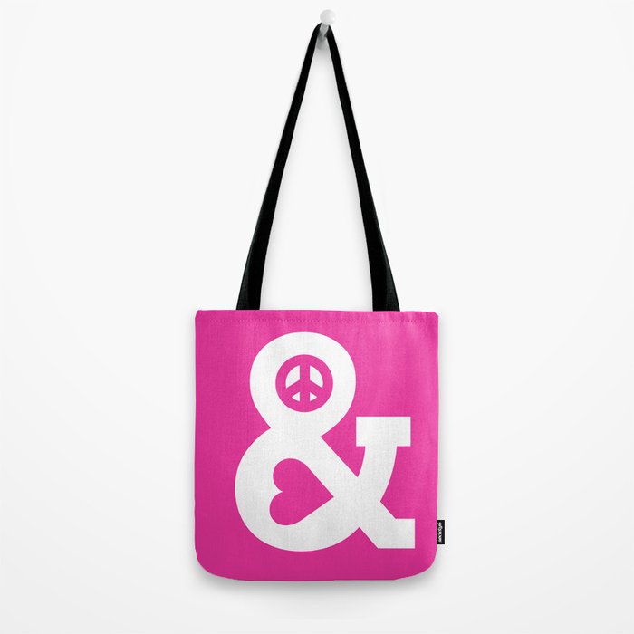 Peace and Love (pink edition) Tote Bag Gallery Image 2