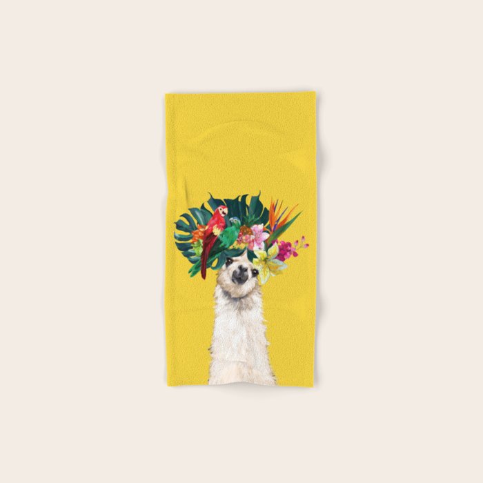 Aloha Hawaiian Llama in Yellow Towels Gallery Image 1