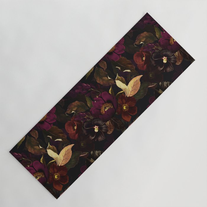 Vintage & Shabby Chic - Flowers at Night Yoga Mat Gallery Image 1