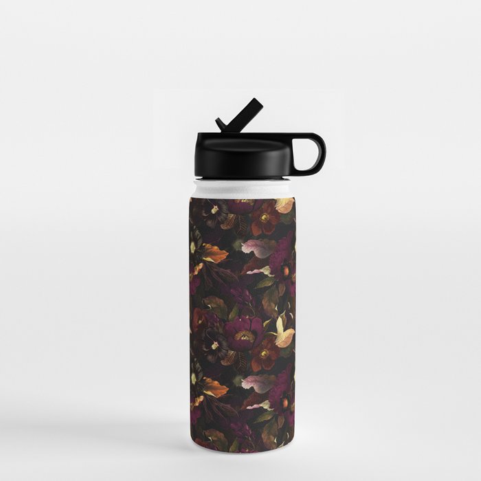Vintage & Shabby Chic - Flowers at Night Water Bottle Gallery Image 1