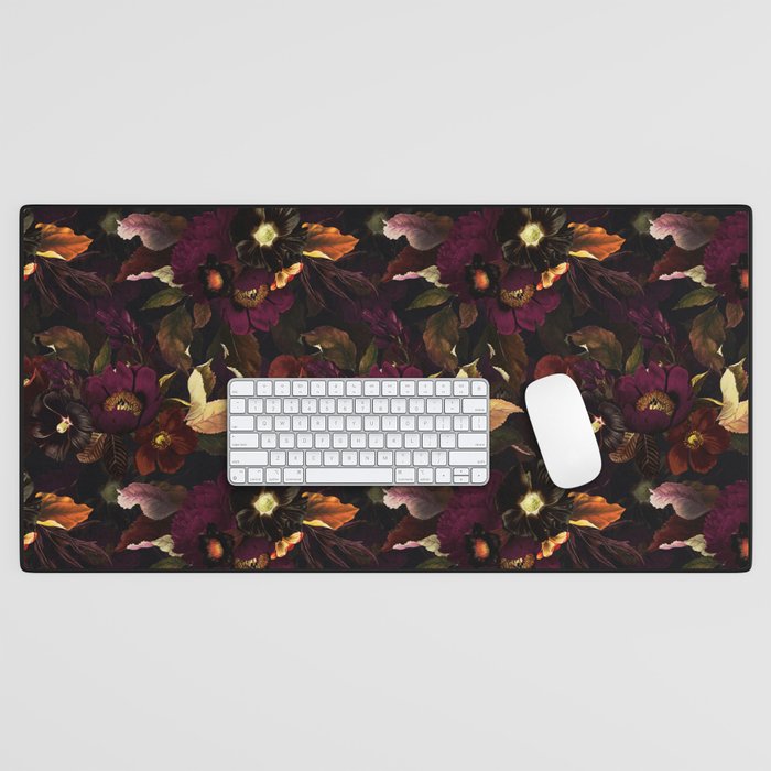 Vintage & Shabby Chic - Flowers at Night Desk Mat Gallery Image 1