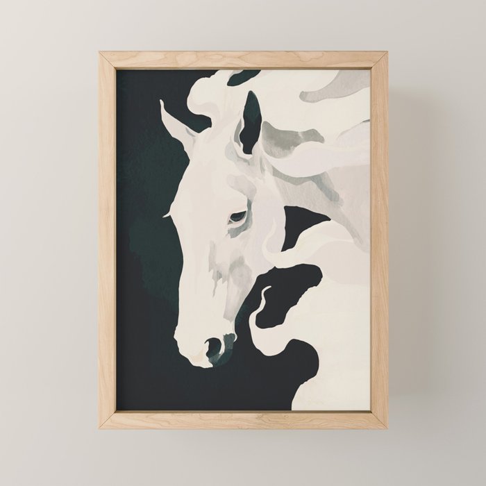 White Horse Mini Art Print Gallery Image 1