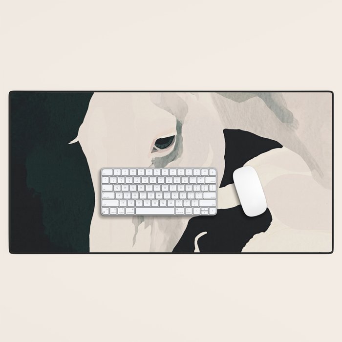 White Horse Desk Mat Gallery Image 1