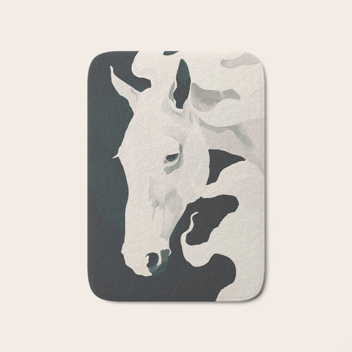 White Horse Bath Mat Gallery Image 1