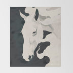 White Horse Throw Blanket Gallery Image 2