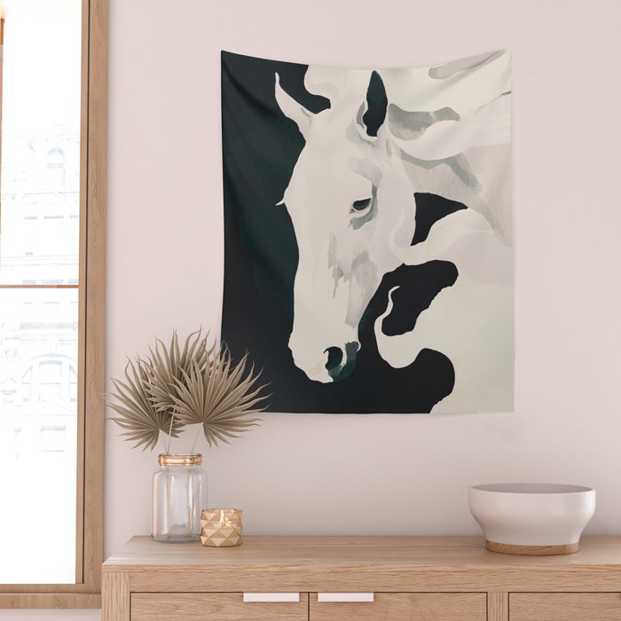 White Horse Wall Tapestry Gallery Image 2