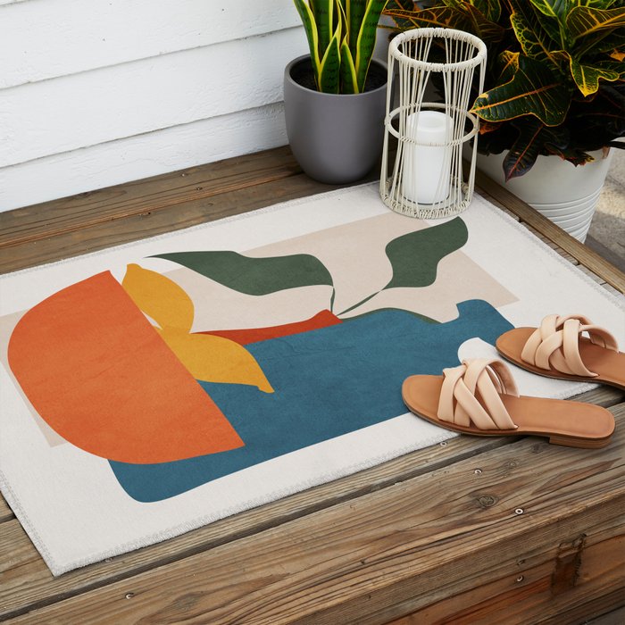 Minimalist Still Life Art Outdoor Rug Gallery Image 2