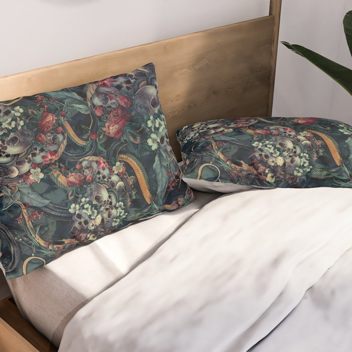 Skulls and Snakes Pillow Sham Gallery Image 2