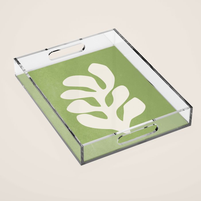 Forest Green Leaf: Matisse Paper Cutouts V Acrylic Tray Gallery Image 1