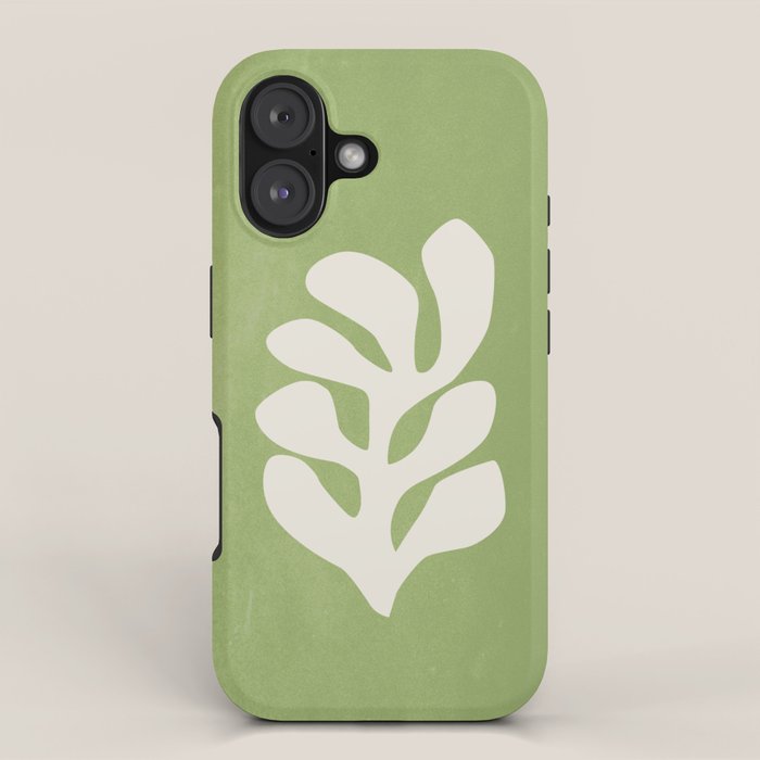 Forest Green Leaf: Matisse Paper Cutouts V iPhone Case Gallery Image 1