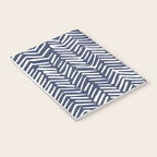 Boho Herringbone Pattern, Navy Blue and White Notebook Gallery Image 3