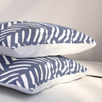 Boho Herringbone Pattern, Navy Blue and White Pillow Sham Gallery Image 3