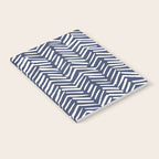 Boho Herringbone Pattern, Navy Blue and White Notebook Gallery Image 2