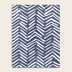 Boho Herringbone Pattern, Navy Blue and White Notebook Gallery Image 4