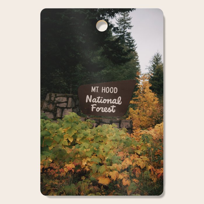 Mt Hood National Forest Sign Cutting Board Gallery Image 1