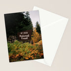 Mt Hood National Forest Sign Stationery Card Gallery Image 2