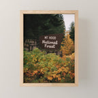 Mt Hood National Forest Sign Mini Art Print Gallery Image 1