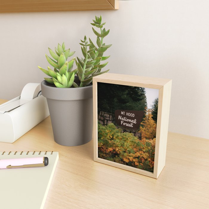 Mt Hood National Forest Sign Mini Art Print Gallery Image 2