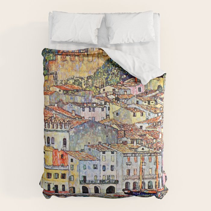 Gustav Klimt Malcesine on Lake Garda Duvet Cover Gallery Image 1